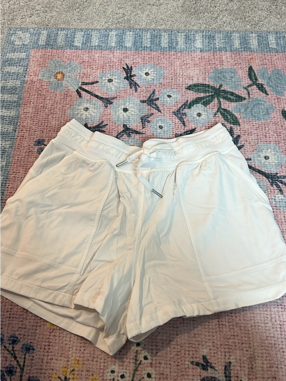 Lululemon White Athletic Shorts